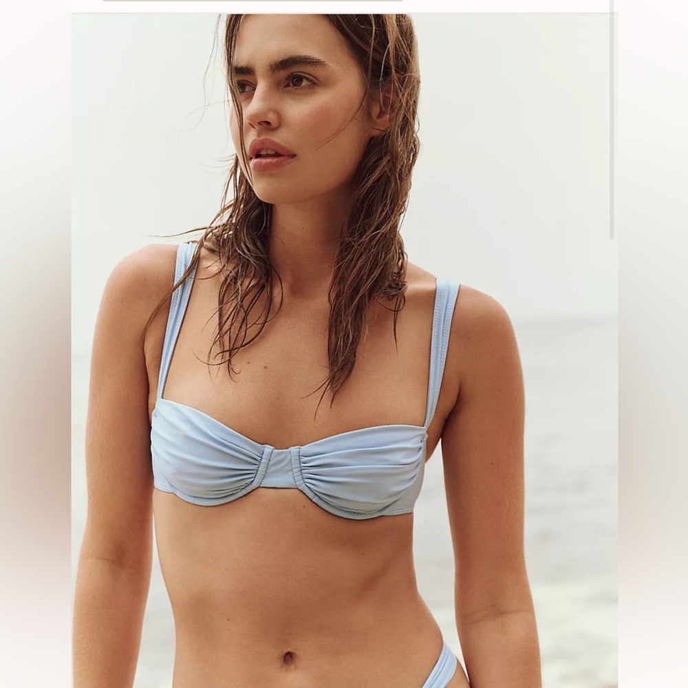 Free People Light Blue Bikini Top